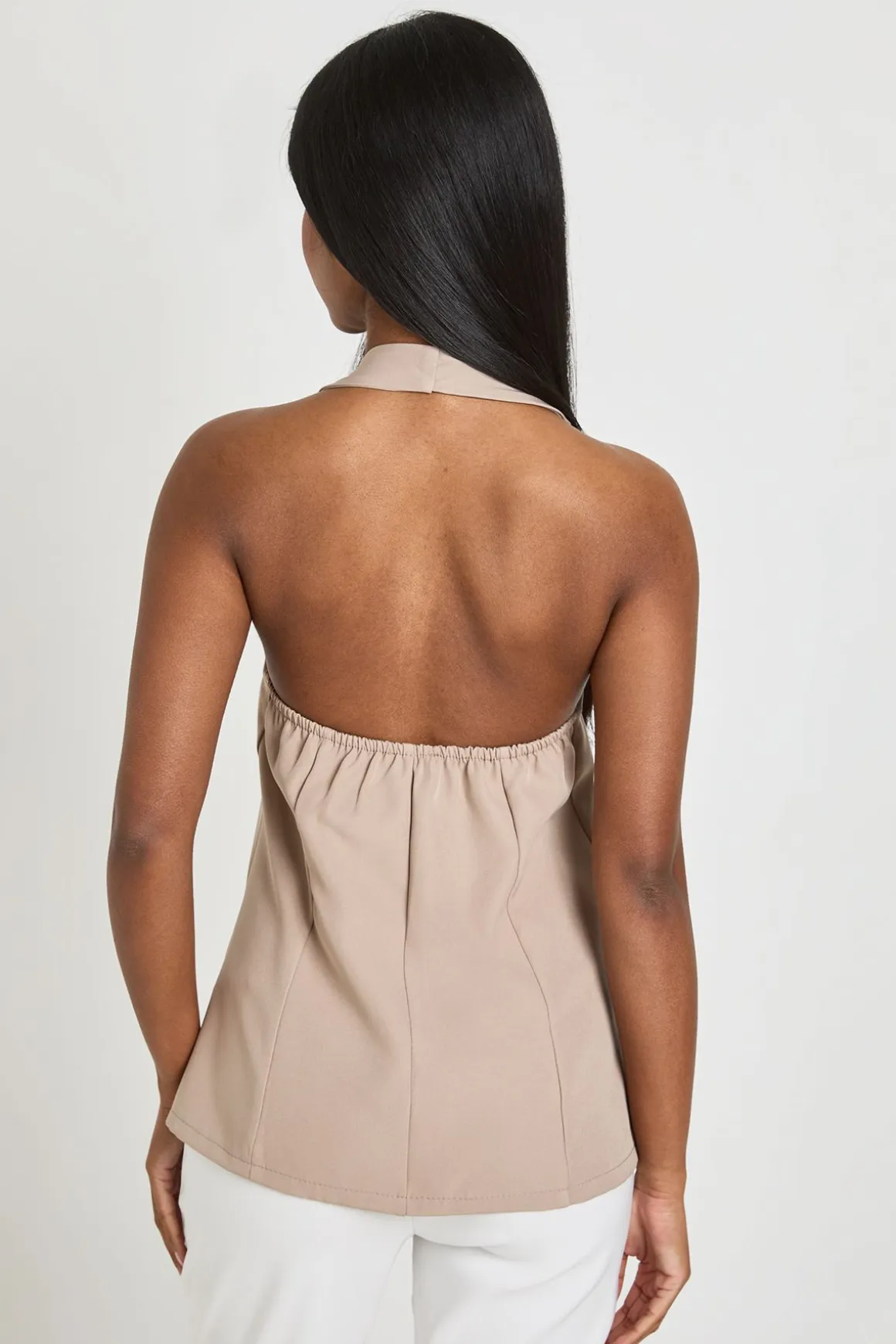 Gilet Ajusté Dos Nu À Col Licou
