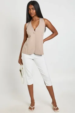 Gilet Ajusté Dos Nu À Col Licou