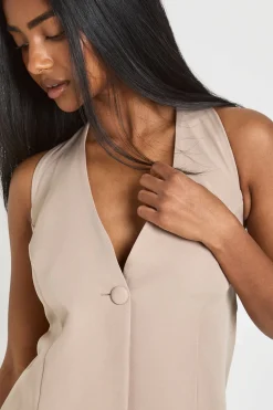 Gilet Ajusté Dos Nu À Col Licou