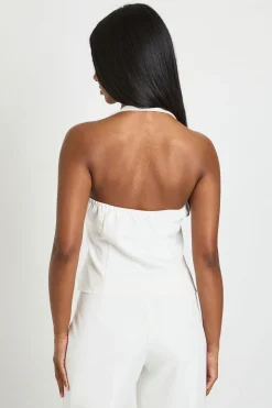 Gilet Ajusté Dos Nu À Encolure Américaine