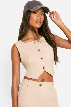 boohoo Gilet Ajusté Dos Ouvert<Femme Tailleurs|Tops