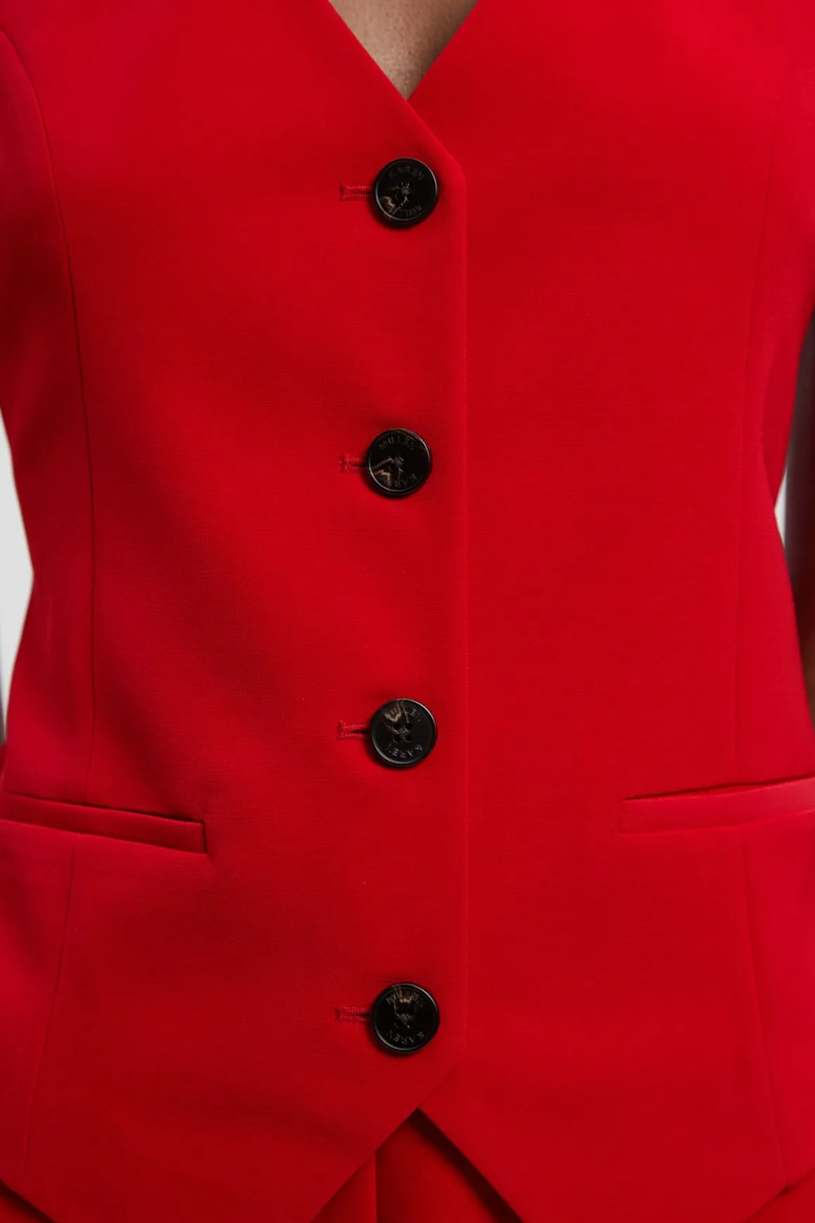 Gilet Ajusté Doux avec Détail Dos Corset