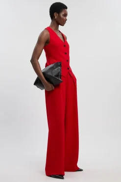Gilet Ajusté Doux avec Détail Dos Corset