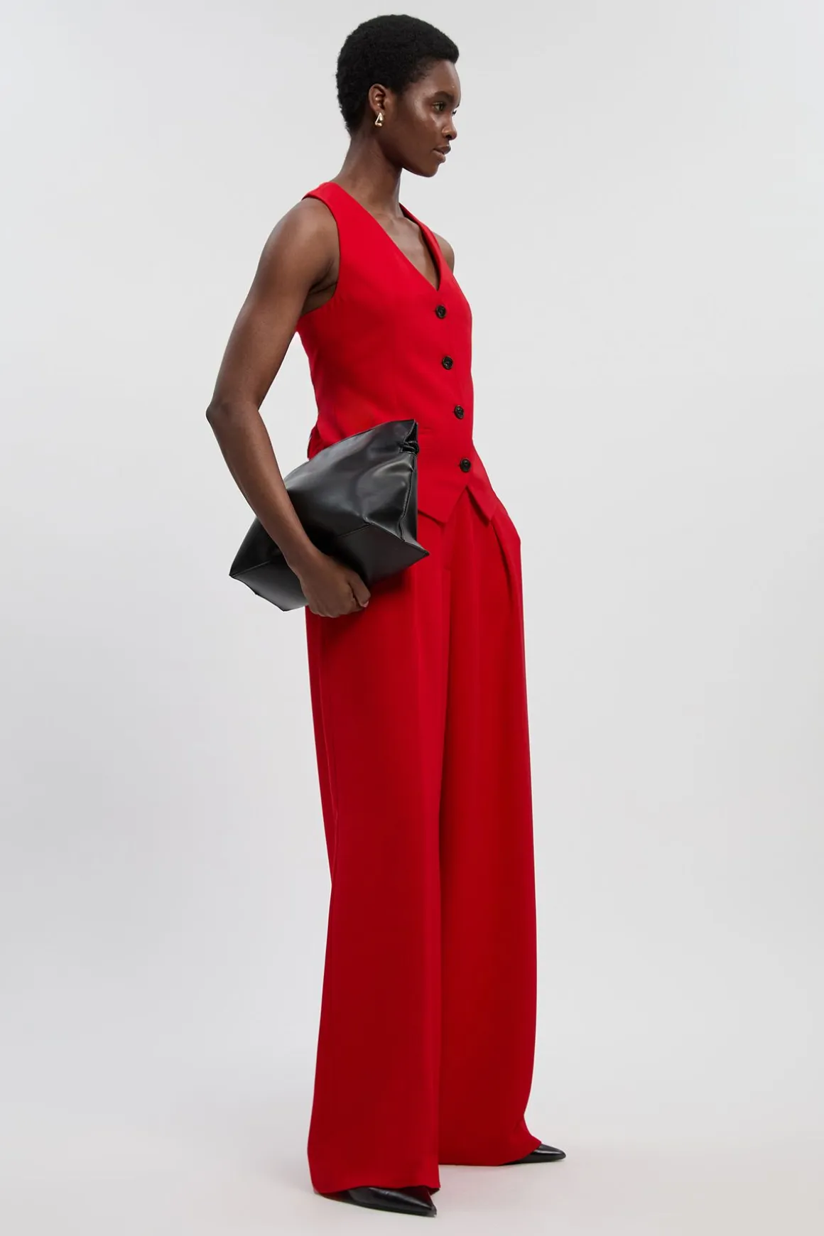 Gilet Ajusté Doux avec Détail Dos Corset