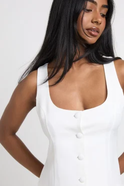 Gilet Ajusté À Encolure Arrondie