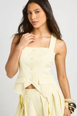 Gilet Ajusté À Encolure Carrée
