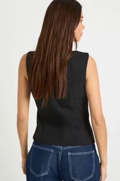 boohoo Gilet ajusté à encolure échancrée<Femme Tailleurs|Tops