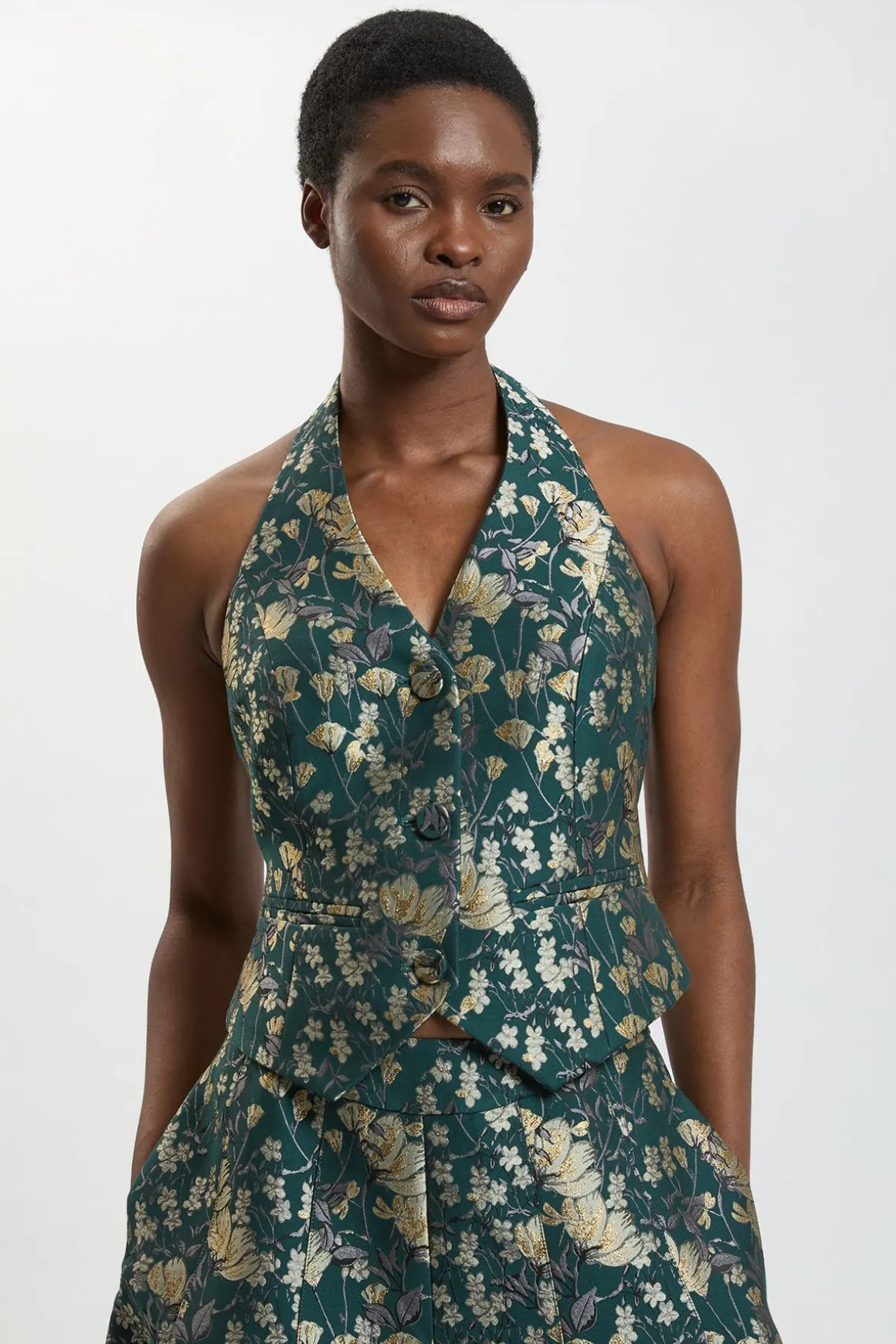 Gilet Ajusté En Jacquard