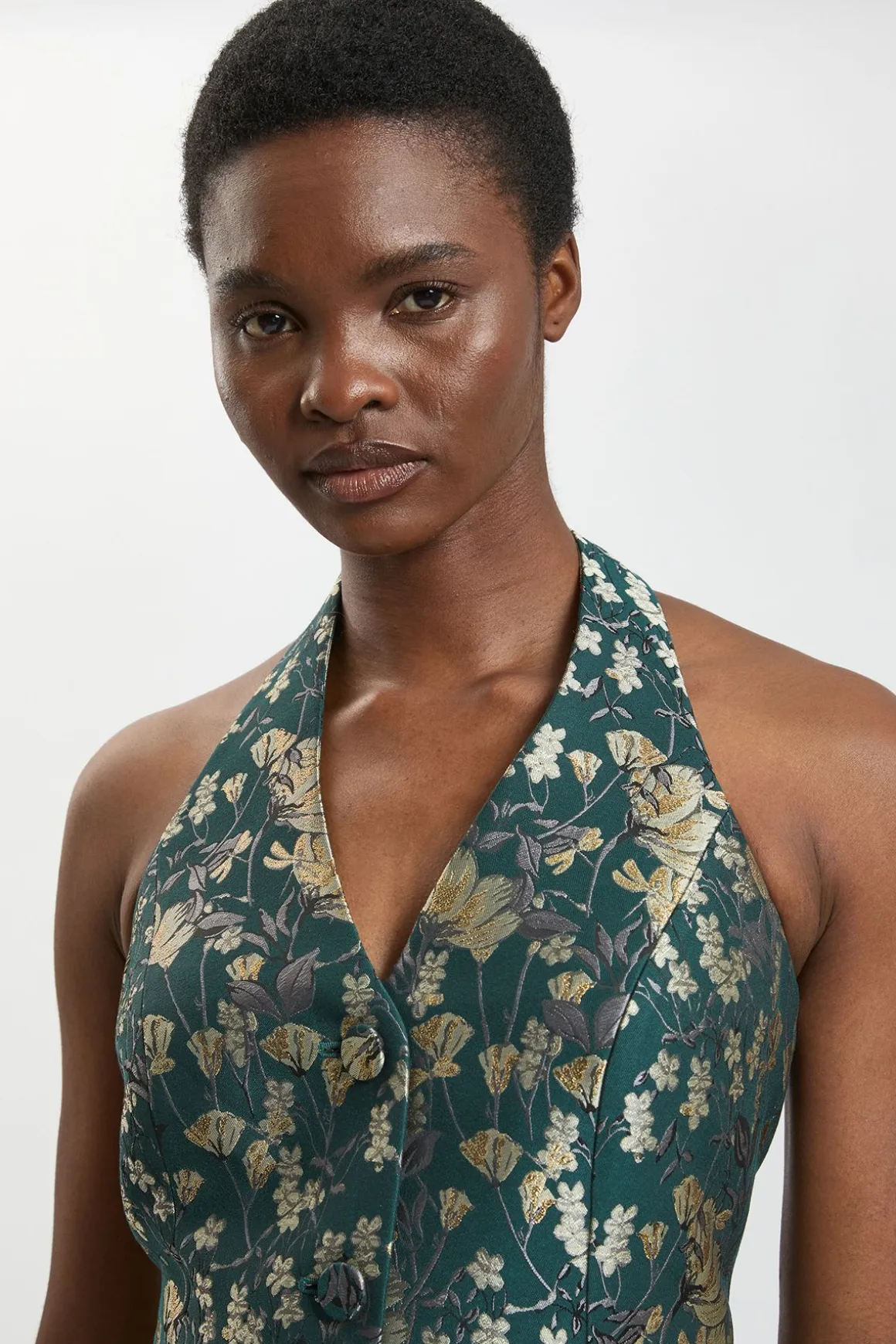 Gilet Ajusté En Jacquard