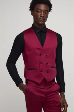 Gilet ajusté en satin