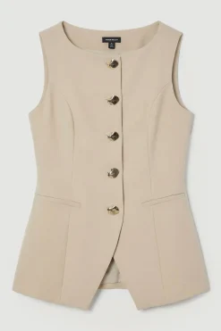 Gilet Ajusté Essential à Détails Boutonnés