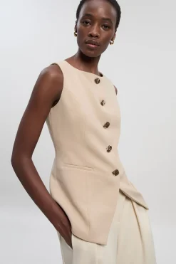 Gilet Ajusté Essential à Détails Boutonnés