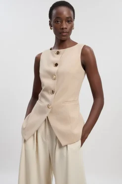 Gilet Ajusté Essential à Détails Boutonnés