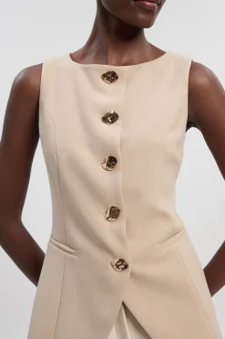 Gilet Ajusté Essential à Détails Boutonnés