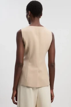 Gilet Ajusté Essential à Détails Boutonnés