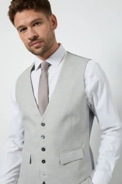 Gilet Ajusté Gris Pâle