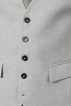 Gilet Ajusté Gris Pâle