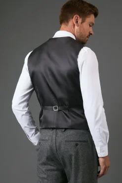 Burton Gilet Aspect Tweed Anthracite<Homme Costumes Et Tenues Formelles