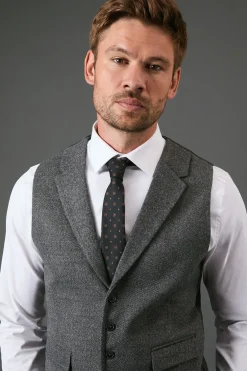 Burton Gilet Aspect Tweed Anthracite<Homme Costumes Et Tenues Formelles