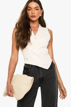 Gilet asymétrique à dos réglable