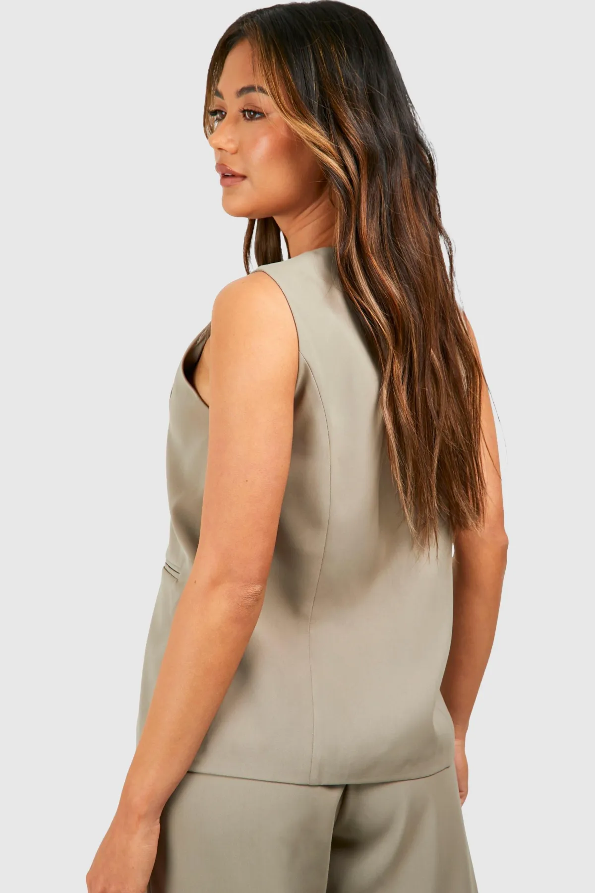 boohoo Gilet asymétrique en imitation corne<Femme Tailleurs|Vestes & Manteaux
