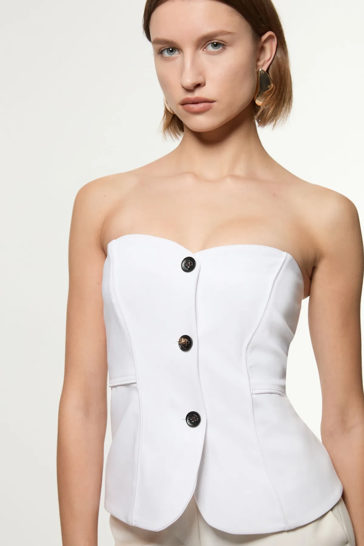 KarenMillen Gilet bandeau ajusté avec détails en surpiqûres contrastées.<Femme Tailleurs|Vestes & Manteaux