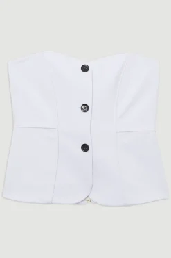 KarenMillen Gilet bandeau ajusté avec détails en surpiqûres contrastées.<Femme Tailleurs|Vestes & Manteaux