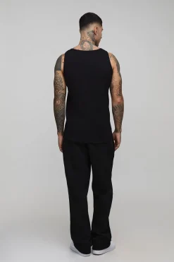 boohooMAN Gilet basique côtelé long<Homme Indispensables Tall|Tout Afficher