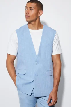 boohooMAN Gilet blazer oversize à simple boutonnage<Homme Costumes Et Tenues Formelles