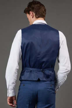 Gilet Bleu Texturé