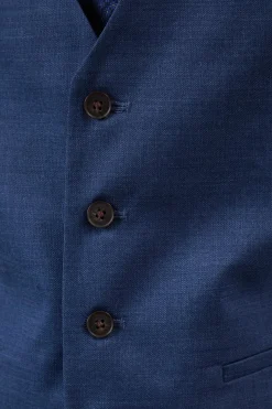 Gilet Bleu Texturé