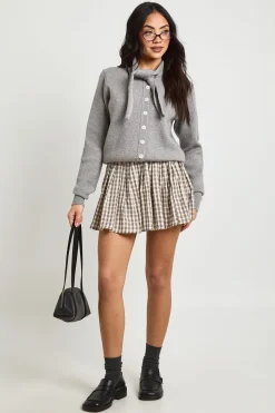 Gilet Boutonné Avec Nœud Au Col