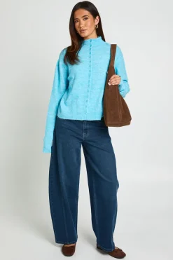 boohoo Gilet Boutonné À Col Montant<Femme Pulls Et Gilets|Toutes Les Mailles
