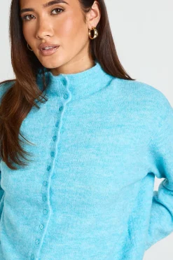 boohoo Gilet Boutonné À Col Montant<Femme Pulls Et Gilets|Toutes Les Mailles