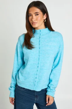 boohoo Gilet Boutonné À Col Montant<Femme Pulls Et Gilets|Toutes Les Mailles