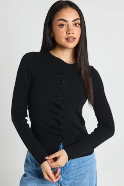Gilet Boutonné À Patte Volantée