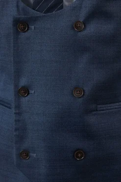 Gilet Brossé Bleu Marine