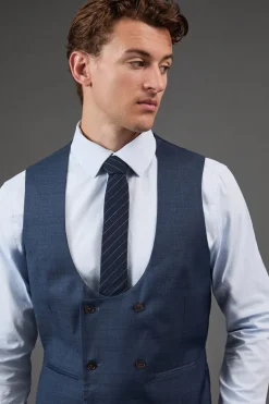 Gilet Brossé Bleu Marine