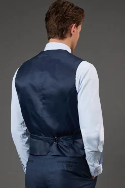 Gilet Brossé Bleu Marine