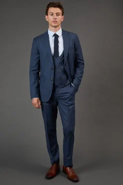 Gilet Brossé Bleu Marine