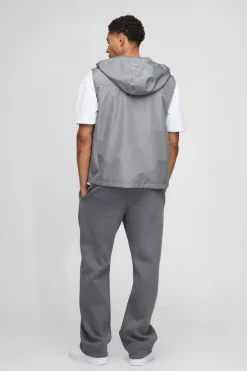 Gilet à capuche matelassé léger à coupe régulière