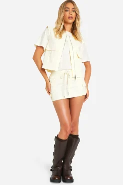Gilet cargo en nylon à zip