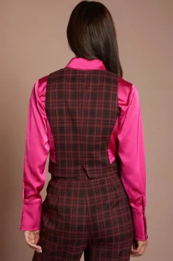 Gilet À Carreaux Avec Cravate