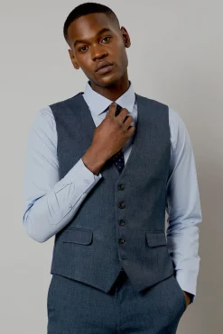 Burton Gilet Chiné Marine<Homme Costumes Et Tenues Formelles