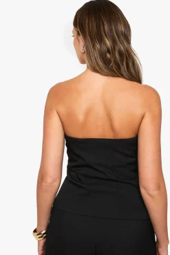 Gilet cintré bandeau à quincaillerie dorée