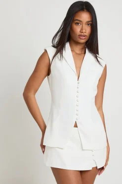Gilet Cintré À Détail Boutonné