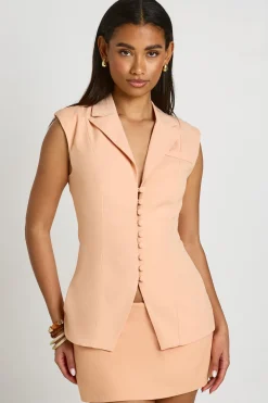 Gilet Cintré À Détails Boutonnés