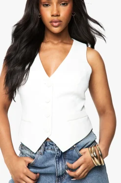 Gilet cintré à détails de couture