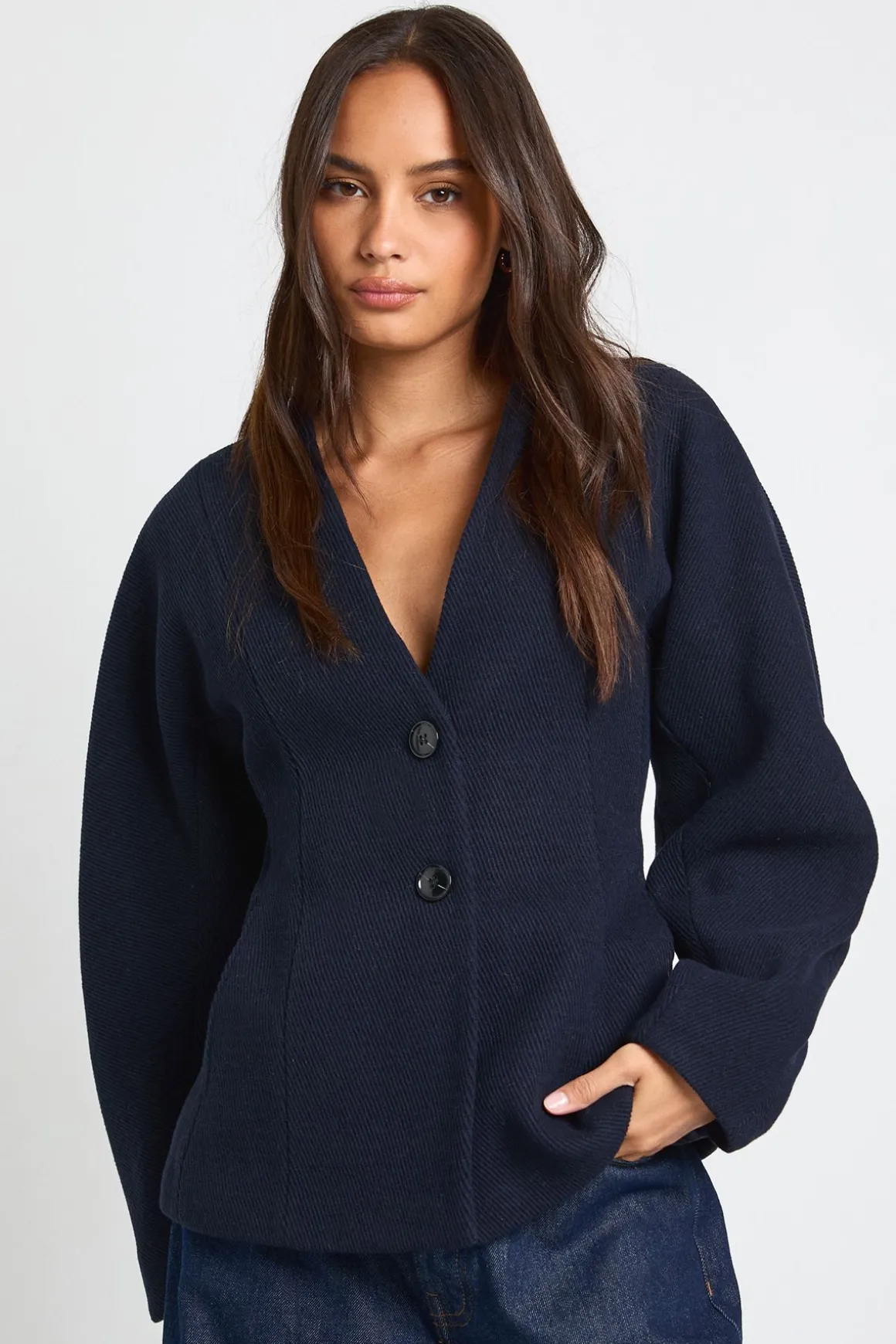 Gilet cintré look laine