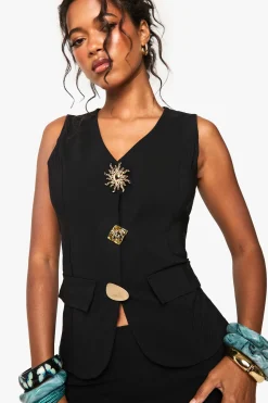 boohoo Gilet cintré à multiples finitions<Femme Tailleurs|Tops